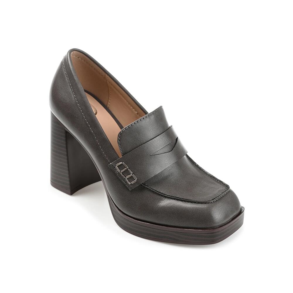 Journee Collection Wide Width Ezzey Platform Pump | Women's | Grey Cover