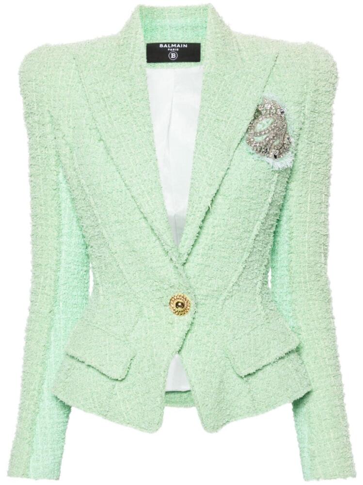 Balmain Jolie Madame tweed blazer - Green Cover