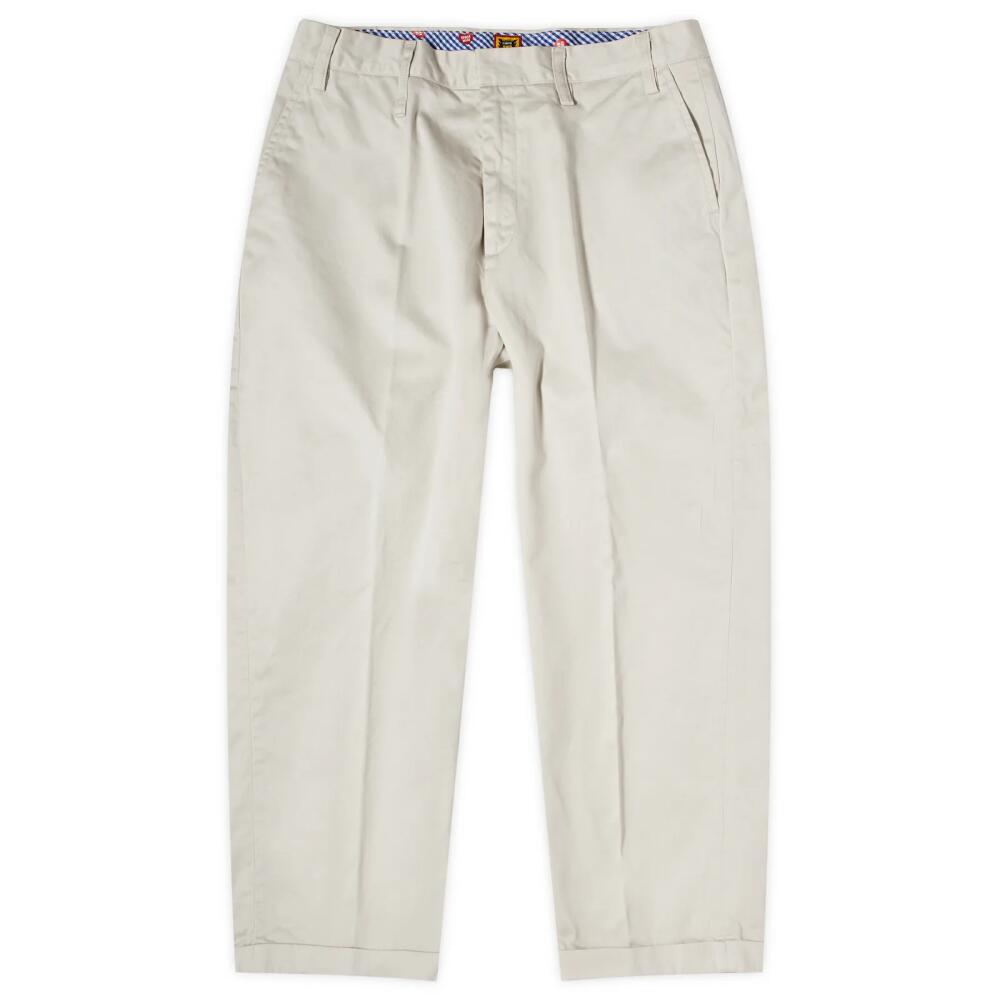 Human Made Men's Wide Cropped Pants in White Cover