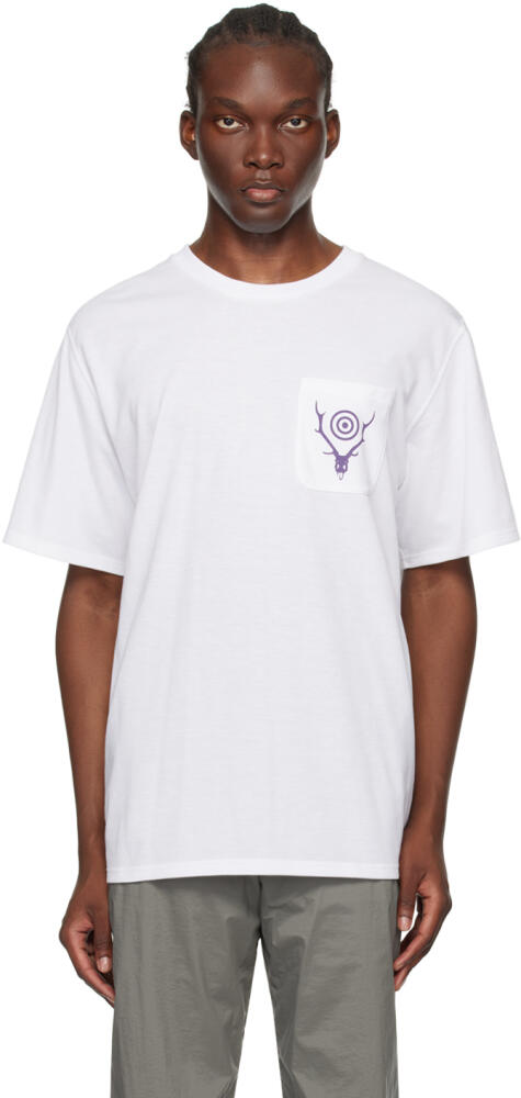 South2 West8 White Circle Horn T-Shirt Cover