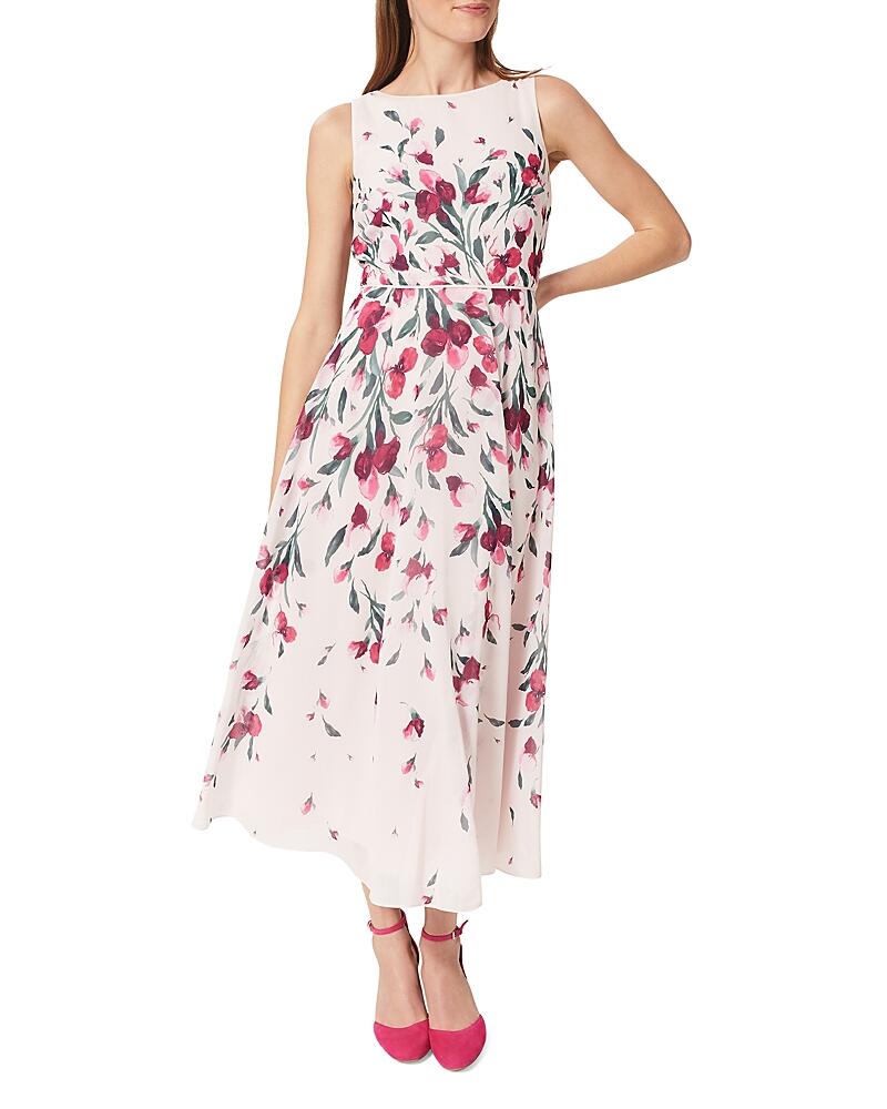 Hobbs London Carly Printed Midi Dress Cover