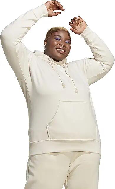 adidas Originals Plus Size Adicolor Essentials Regular Hoodie (Wonder White) Women's Clothing Cover