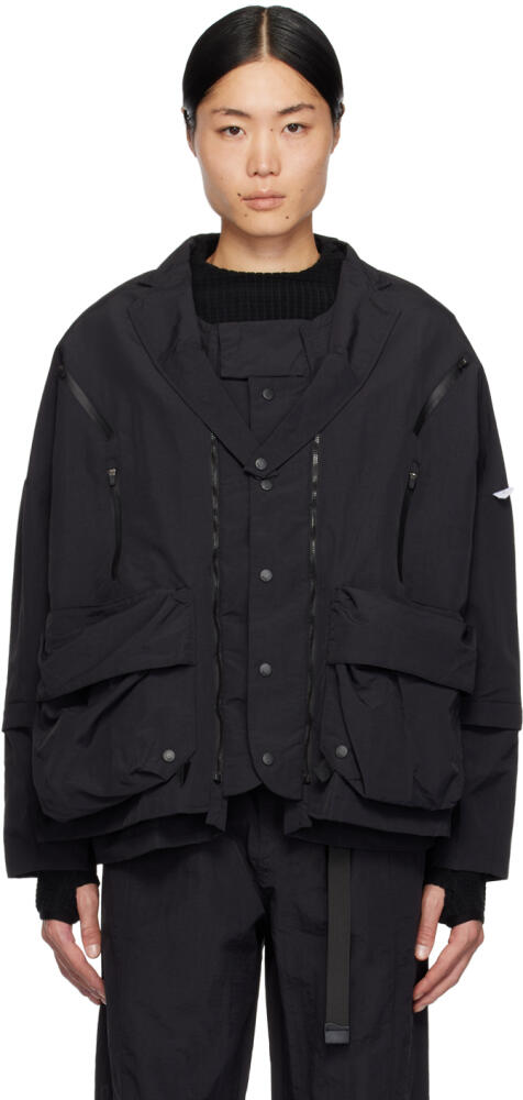 Archival Reinvent Black Layered Jacket Cover