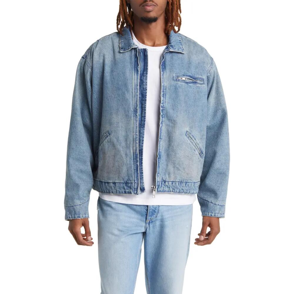 Elwood Petrol Denim Jacket in Dirty Wash Cover