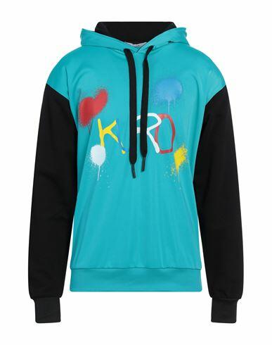 Takeshy Kurosawa Man Sweatshirt Turquoise Cotton, Polyester Cover