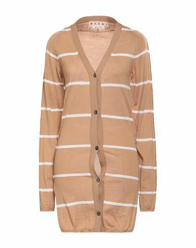 Marni Woman Cardigan Camel Virgin Wool Cover