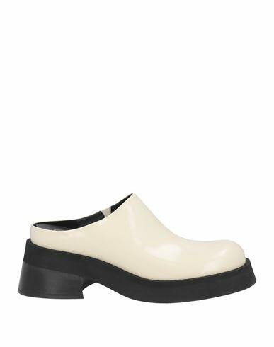 Miista Woman Mules & Clogs Ivory Leather Cover