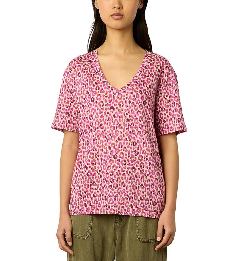 Gerard Darel Misha Linen V Neck Tee Cover