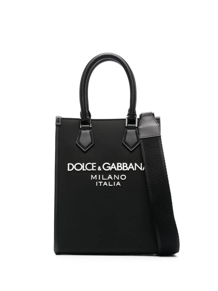 Dolce & Gabbana small raised logo tote bag - Black Cover