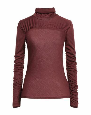 Patrizia Pepe Woman T-shirt Burgundy Acrylic, Virgin Wool Cover