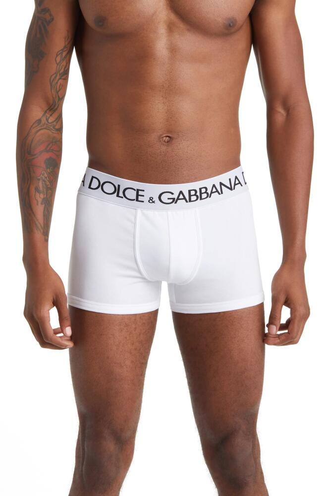 Dolce&Gabbana Cotton Stretch Jersey Boxer Briefs in White Cover