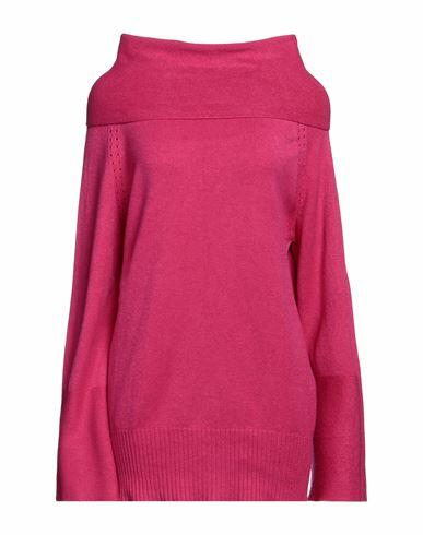 Biancoghiaccio Woman Turtleneck Magenta Viscose, Polyester, Polyamide Cover