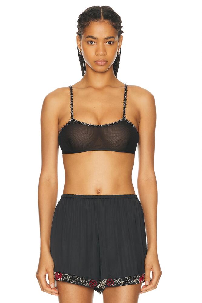 BODE Deco Beaded Jannie Bra Top in Black Cover