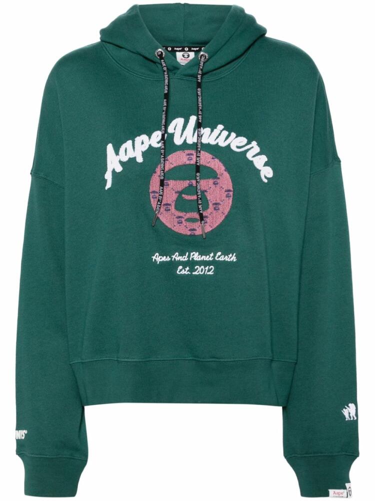 AAPE BY *A BATHING APE® logo-embossed hoodie - Green Cover