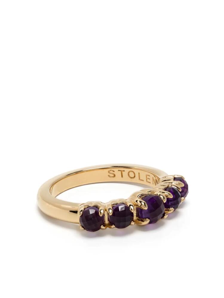 Stolen Girlfriends Club Halo cluster-design ring - Purple Cover