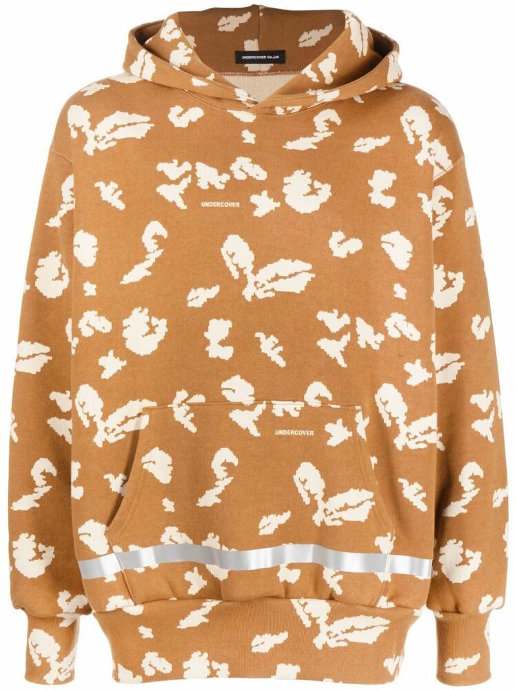 Undercover abstract-print hoodie - Brown Cover