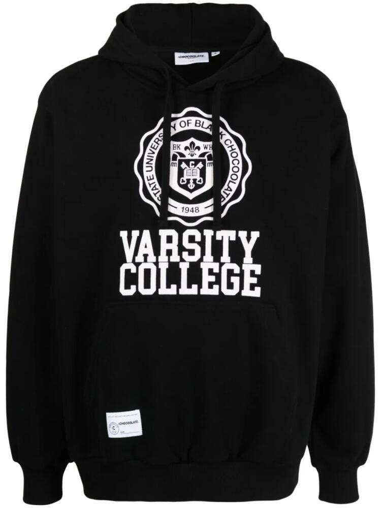 CHOCOOLATE Varsity fleece hoodie - Black Cover