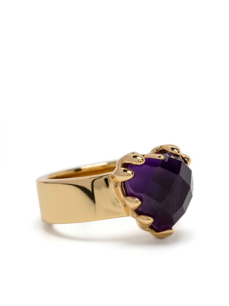 Stolen Girlfriends Club Love Claw gold-plated ring - Purple Cover