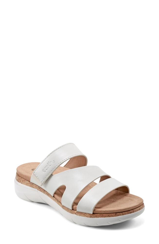 Earth Ralli Platform Slide Sandal in White Cover