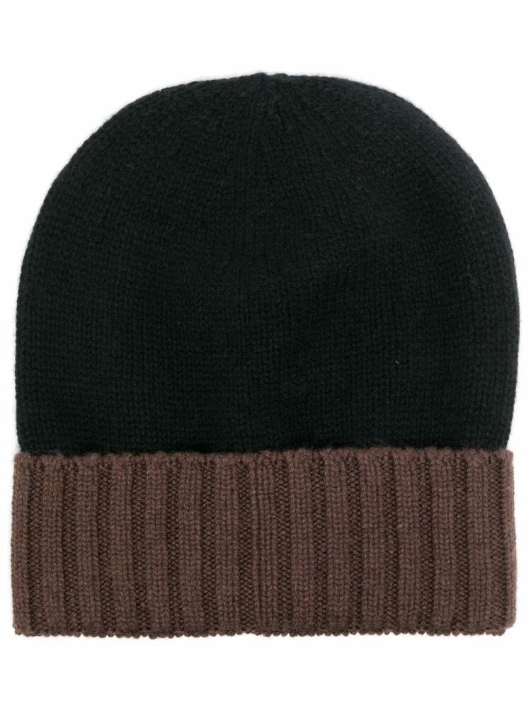 Dell'oglio contrasting-brim beanie - Black Cover