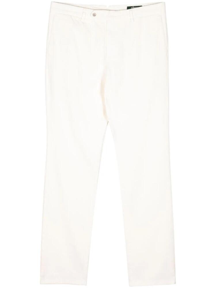 Man On The Boon. cotton-blend chino trousers - White Cover