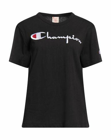 Champion Woman T-shirt Black Cotton Cover