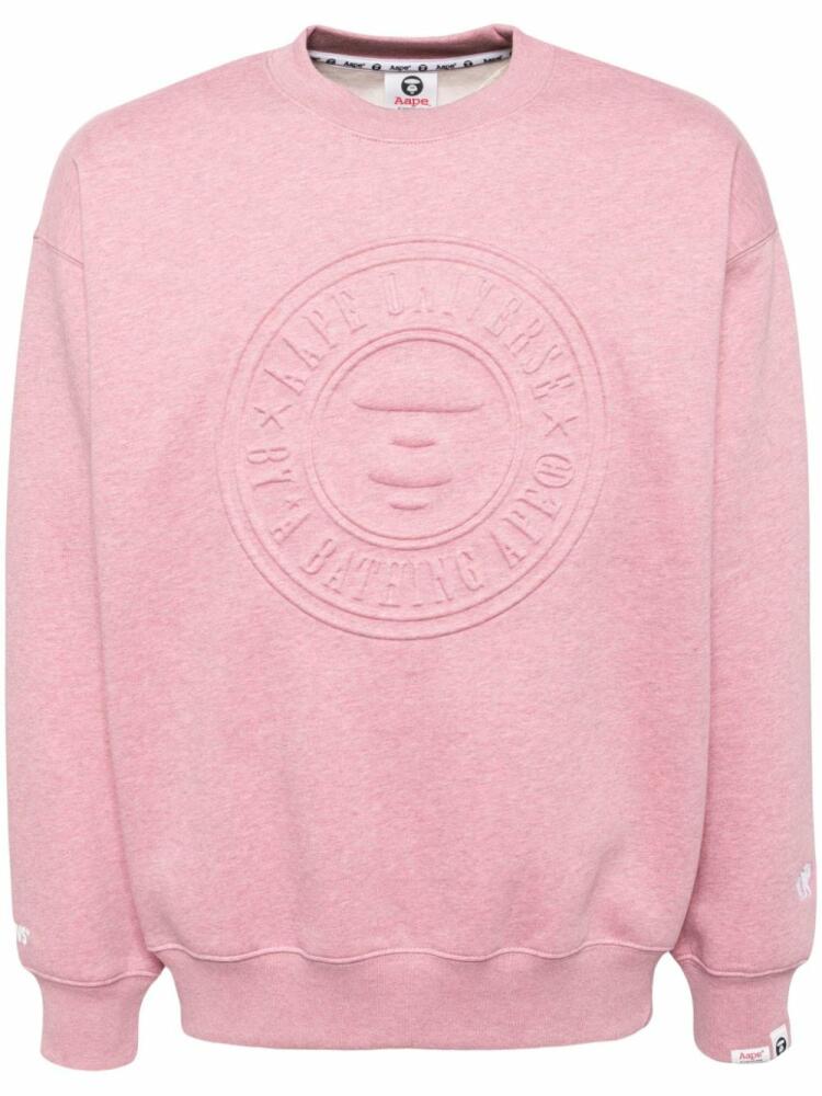 AAPE BY *A BATHING APE® embossed logo-print sweatshirt - Pink Cover