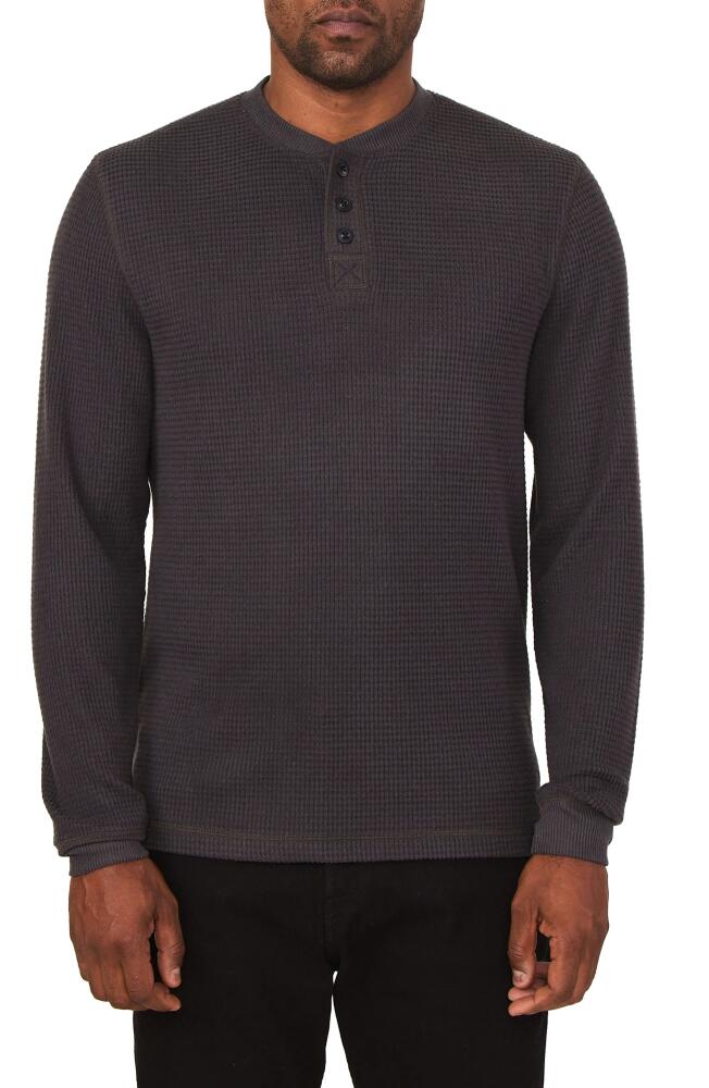 Rainforest The Fireside Waffle Knit Henley in Charcoal Cover