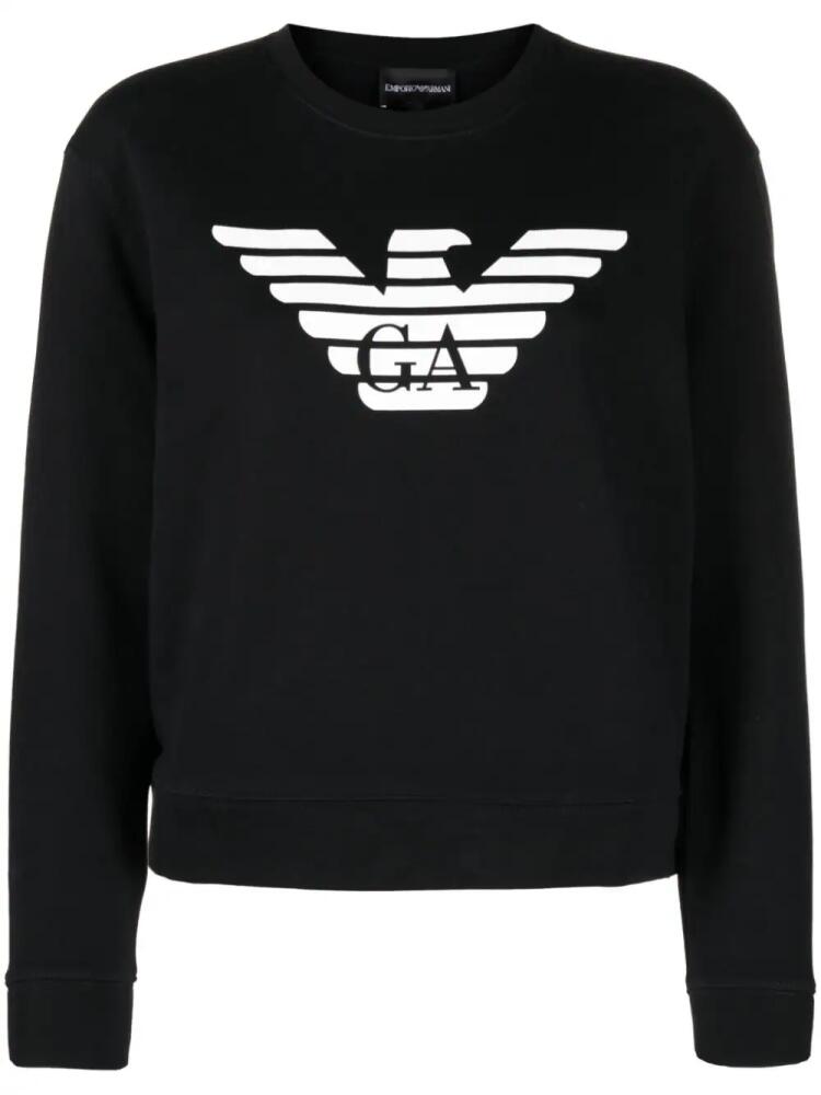 Emporio Armani logo-print cotton sweatshirt - Black Cover