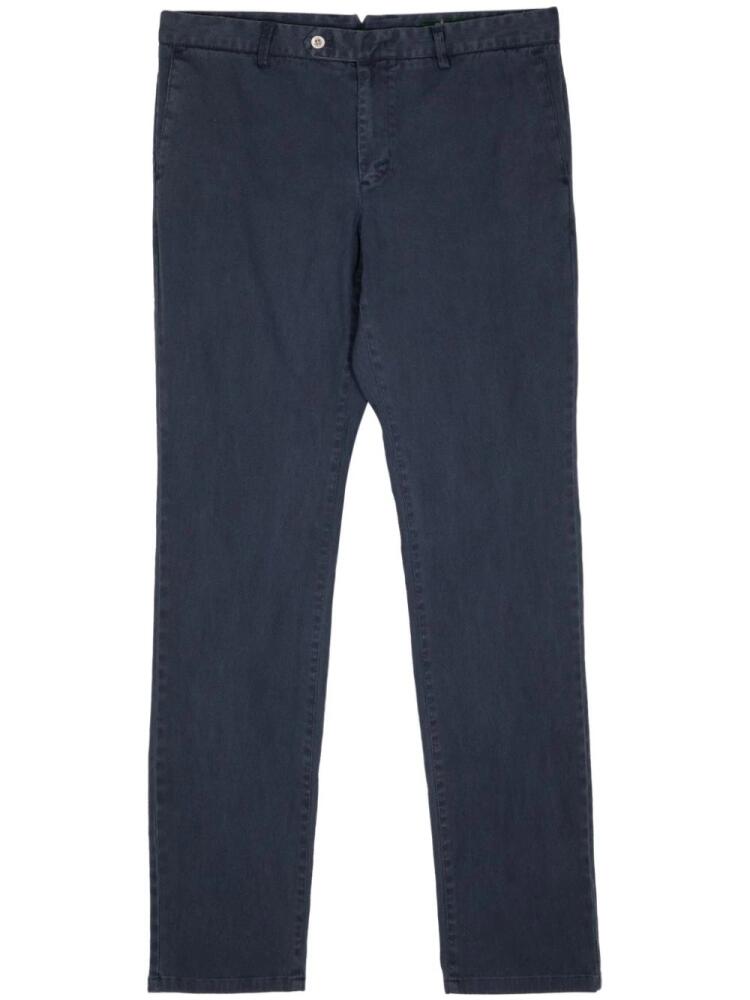 Man On The Boon. cotton-blend chino trousers - Blue Cover