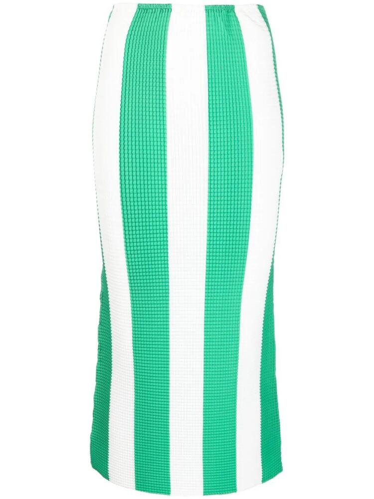 Sunnei high-waisted striped midi skirt - Green Cover