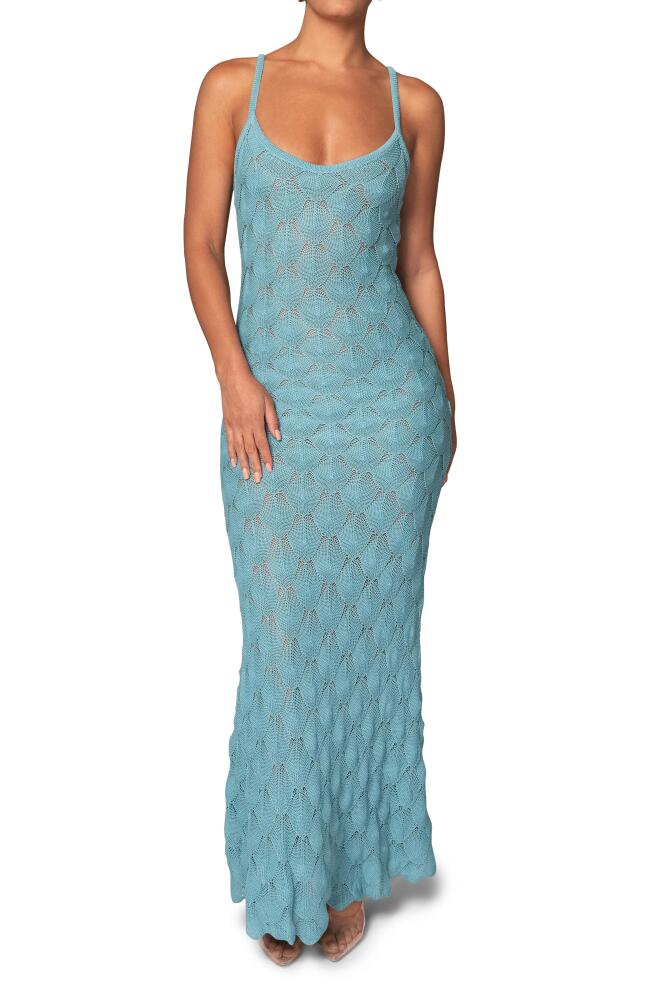 JLUXLABEL Gabriela Knit Maxi Dress in Blue Cover