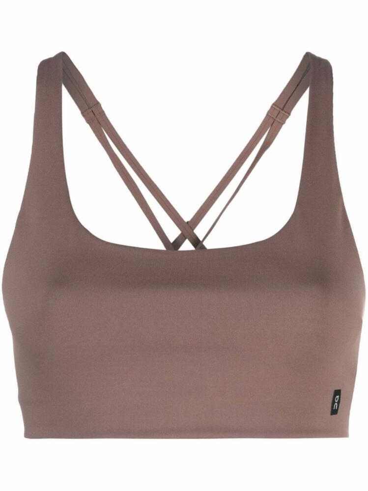 On Running sleeveless criss-cross sports bra - Brown Cover