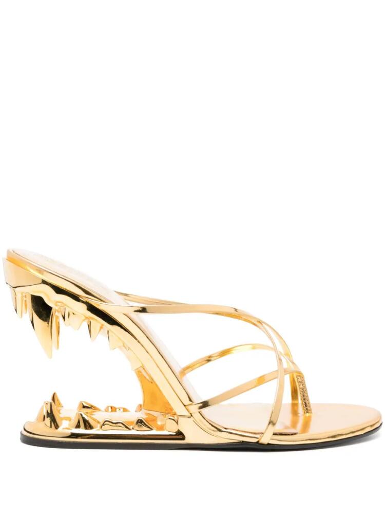 GCDS Morso 109mm thong sandals - Gold Cover