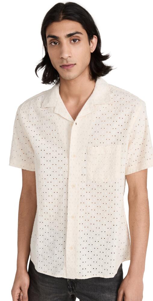 Corridor Floral Eyelet Short Sleeve Shirt Natural Cover