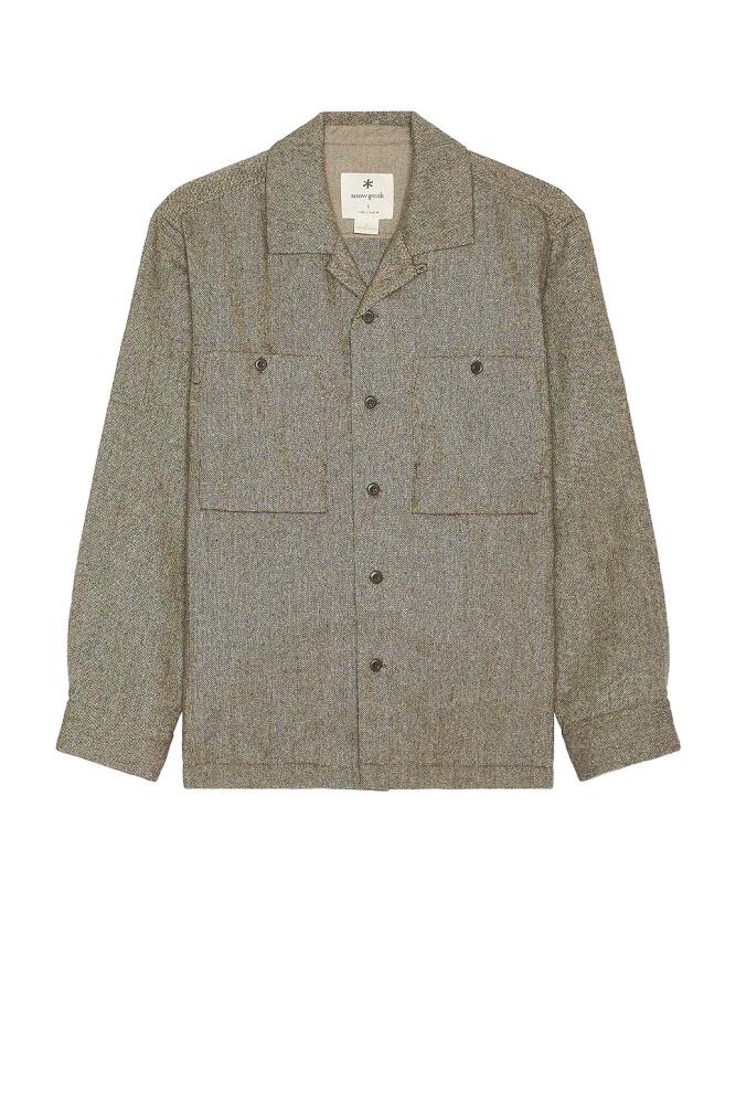 Snow Peak Recycled Wool Field Shirt in Grey Cover