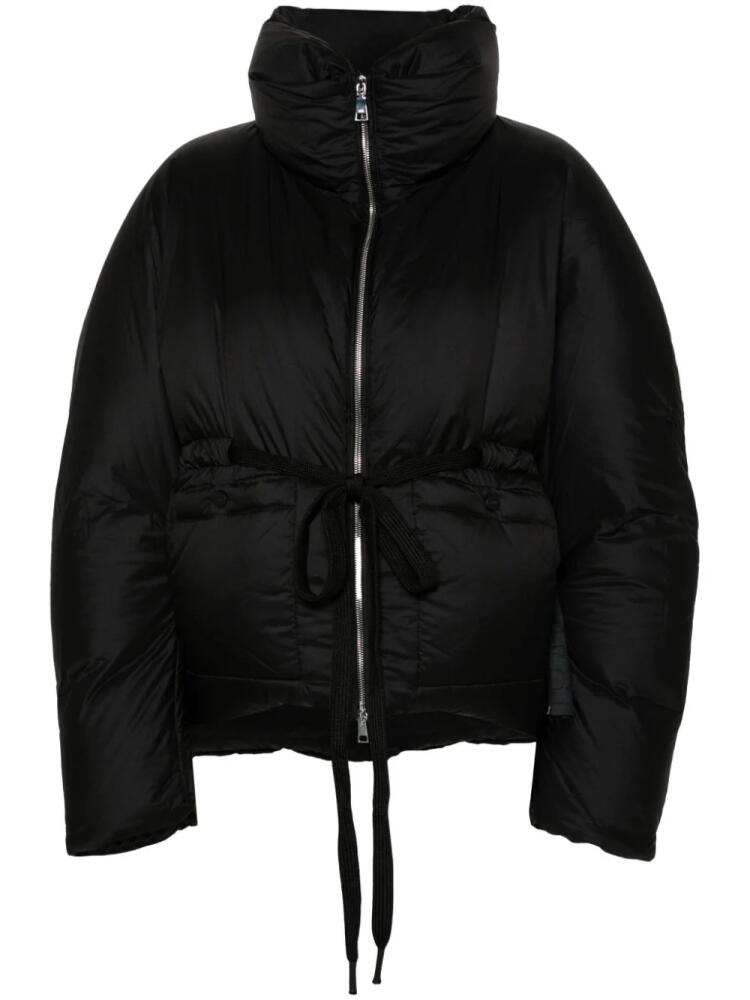 Add hooded puffer jacket - Black Cover