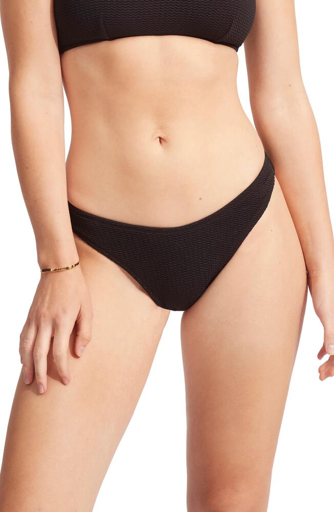 Seafolly Sea Dive Bikini Bottoms in Black Cover