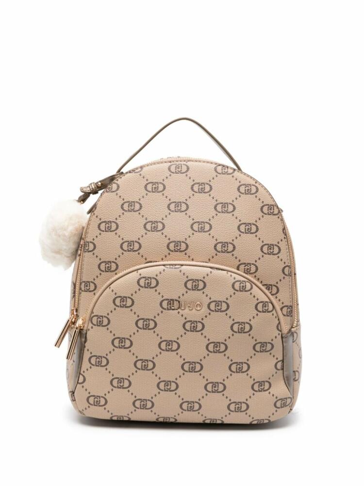 LIU JO logo and charm backpack - Neutrals Cover