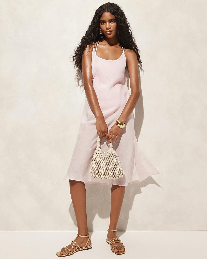 Maryam Nassir Zadeh X J.Crew sheer bias-cut slip dress in ramie Cover