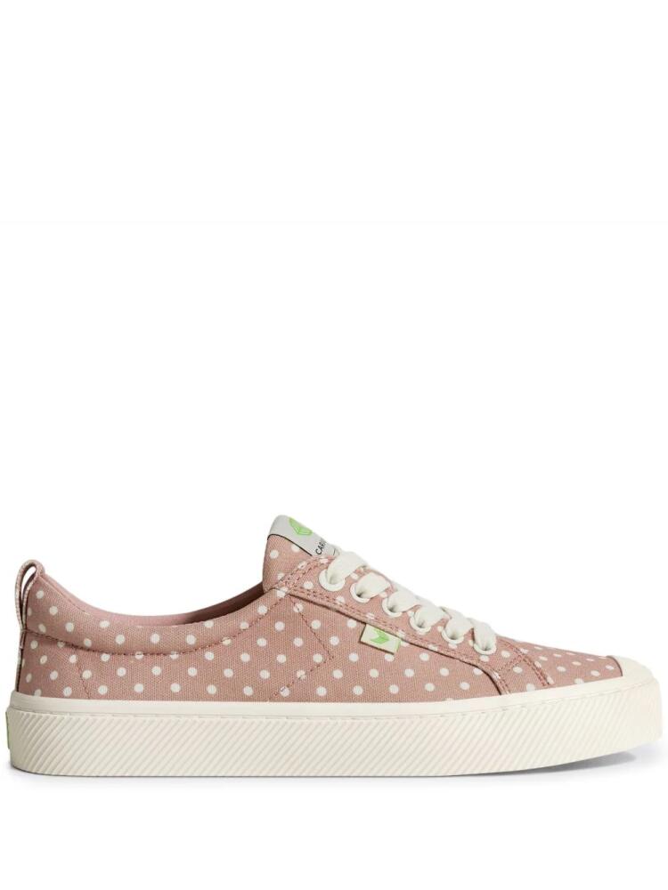 Cariuma Oca Low polka-dot organic cotton sneakers - Pink Cover