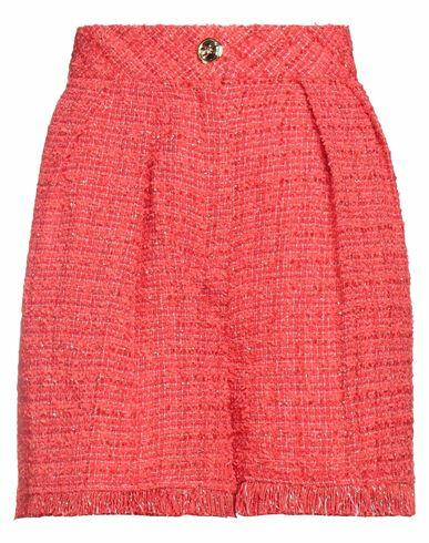 Elisabetta Franchi Woman Shorts & Bermuda Shorts Tomato red Polyamide, Cotton, Viscose, Polyester, Acrylic Cover