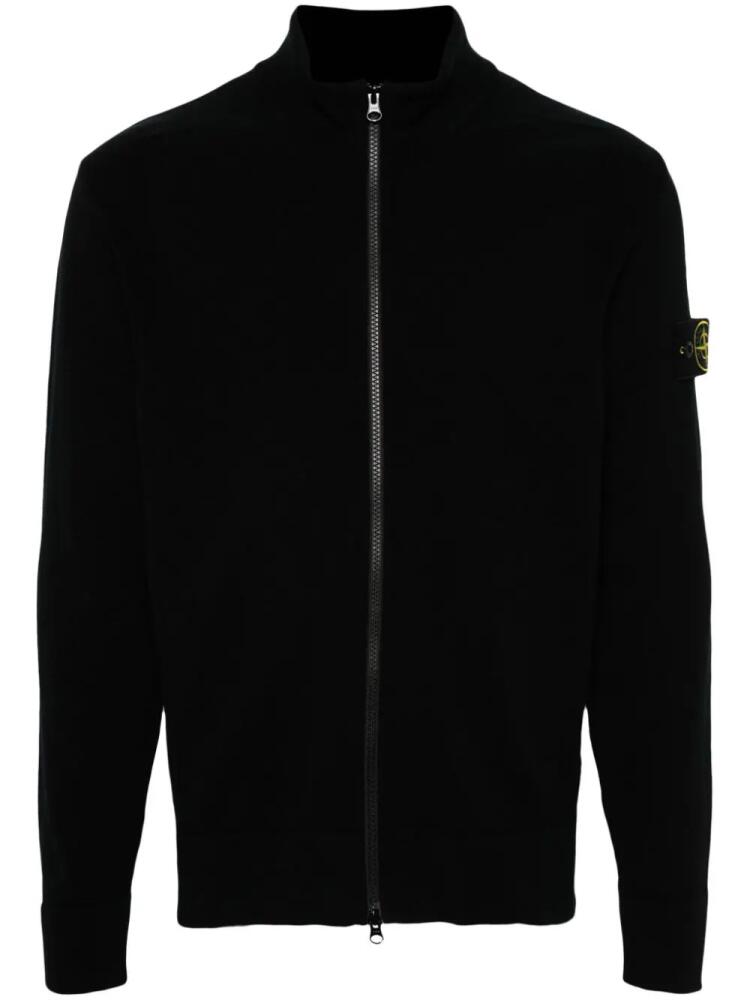 Stone Island Compass-patch cardigan - Black Cover