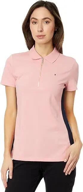 Tommy Hilfiger Side Pannel Zip Polo (Bridal Rose) Women's Clothing Cover