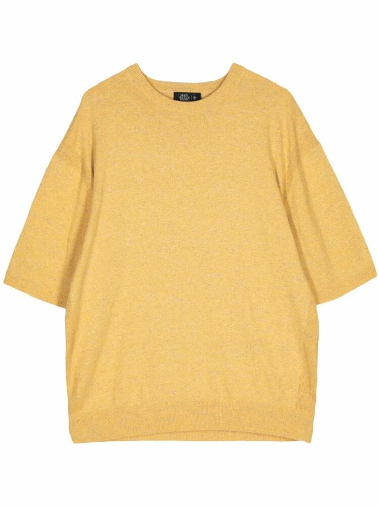 Man On The Boon. crew-neck cotton jumper - Yellow Cover