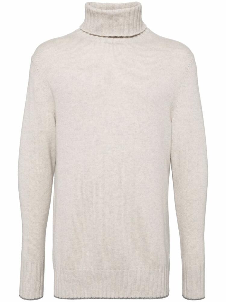 N.Peal Brompton roll-neck jumper - Neutrals Cover