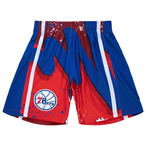 Mitchell & Ness 76ers Hyp Hoops Shorts - Mens Red Cover