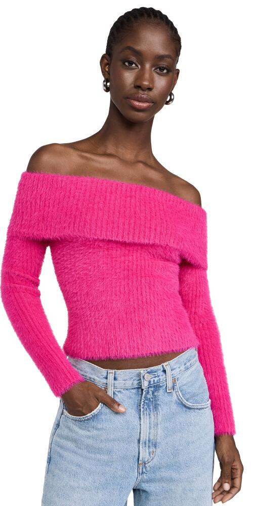 The Wolf Gang Vello Knit Top Hot Pink Cover