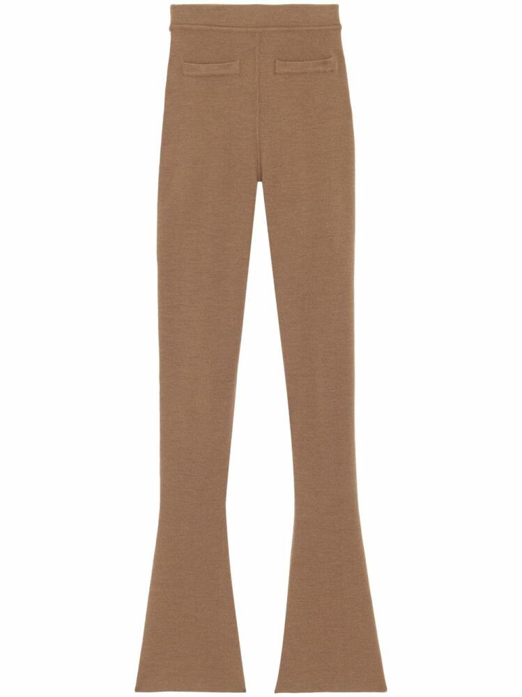 Saint Laurent high-waisted wool leggings - Neutrals Cover