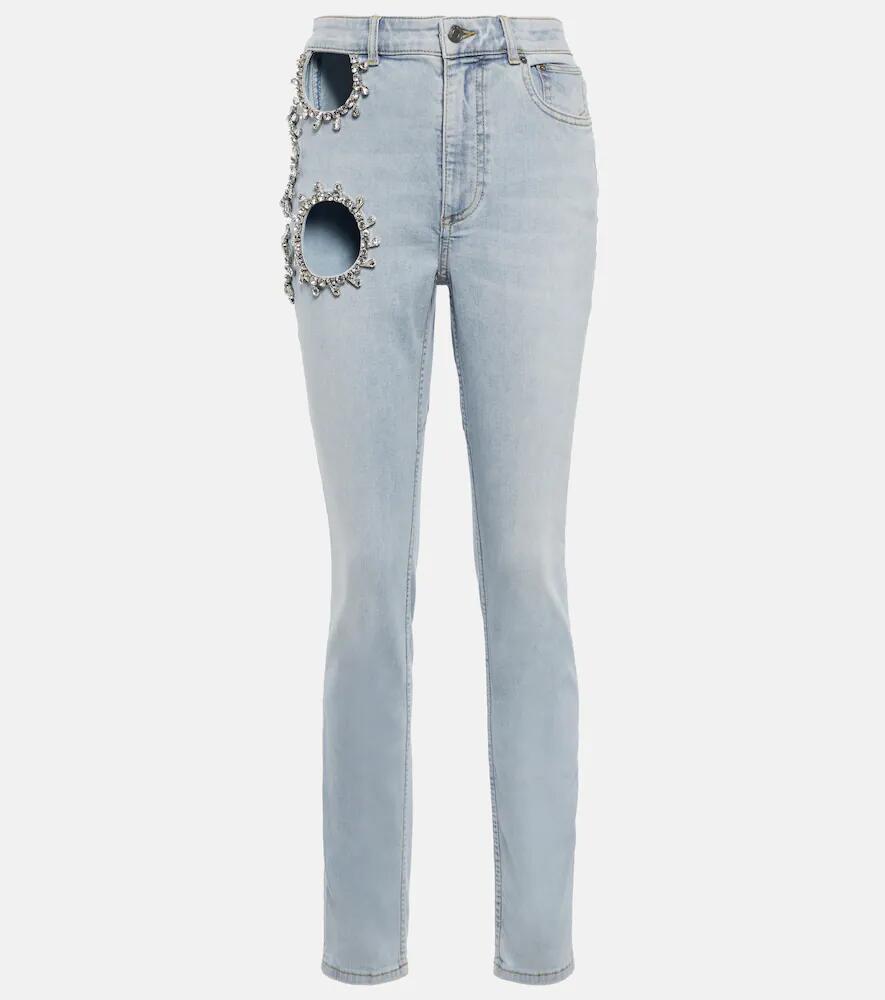 Area Embellished cutout high-rise jeans Cover